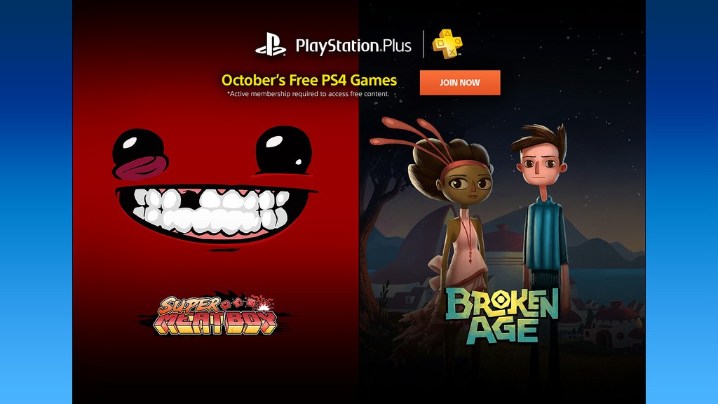 《超级食肉男孩》主打 PS4十月会员免费游戏公布