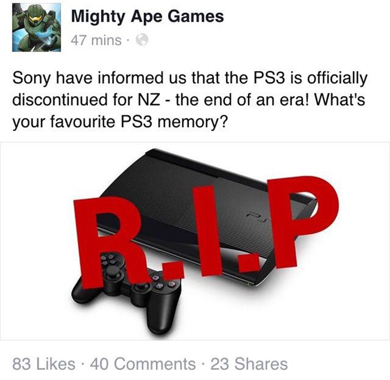 旧时代的凋零 索尼官方：将停止向新西兰出货PS3