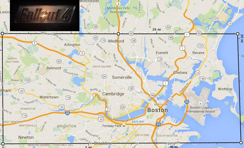 玩家推算出《辐射4》地图大小 包含整个波士顿地区