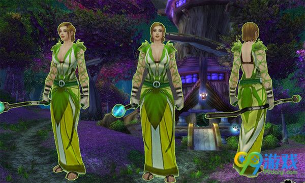 魔兽世界美女套装幻化效果 魔兽世界翠绿丝织幻化