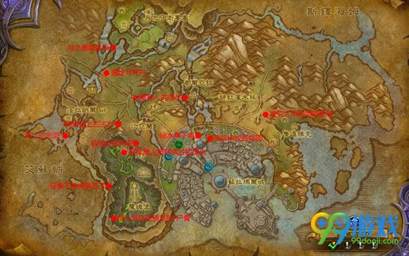 魔兽世界7.0苏拉玛地图支线任务点分享 支线任务坐标点