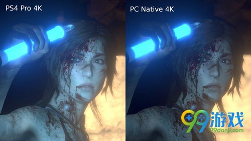 《古墓丽影：崛起》PS4 PRO截图对比PC原生4K