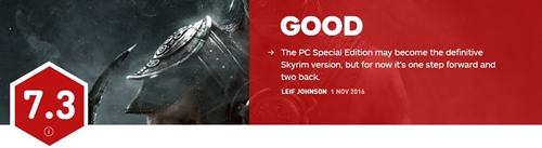 《上古卷轴5》重制版IGN评分8.0分 不错的重制