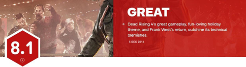 《丧尸围城4》IGN 8.1分 酣畅痛快略有瑕疵