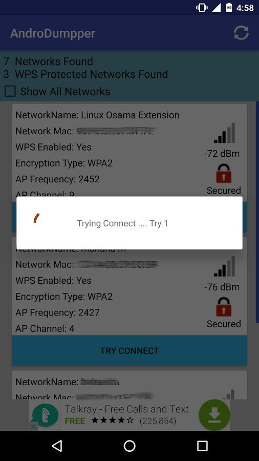 AndroDumpper WPS 连接器(WiFi破解)截图2