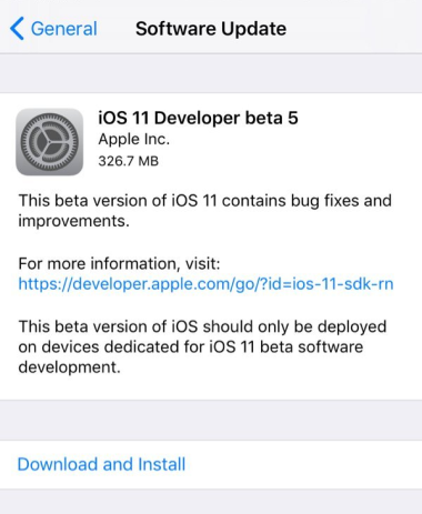 iOS11 Beta5怎么样 iOS11 Beta5更新了什么内容