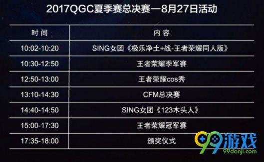 王者荣耀8月26日-27日2017QGC夏季赛总决赛直播