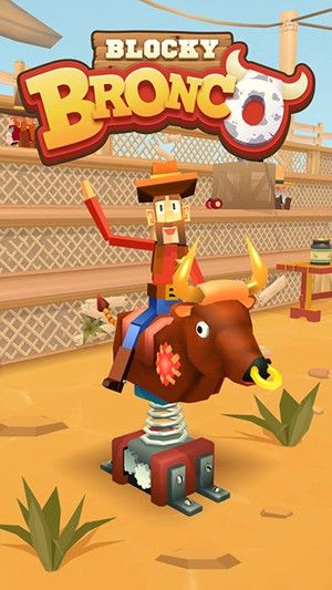 积木人训蛮牛手游正式版(Blocky Bronco)截图1