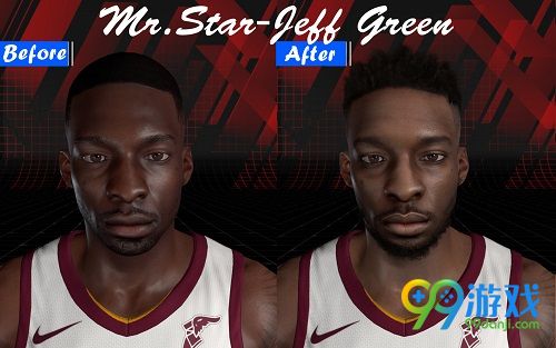 NBA2K18杰夫格林高清照片面補MOD