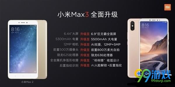 小米max3和小米max2有什么区别 小米max3和小米max2对比评测