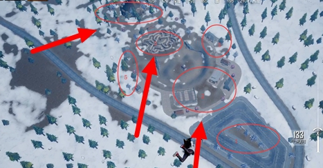 刺激战场怎么空降在恐龙乐园房顶 精准的空降在雪地地图的恐龙乐园房顶攻略