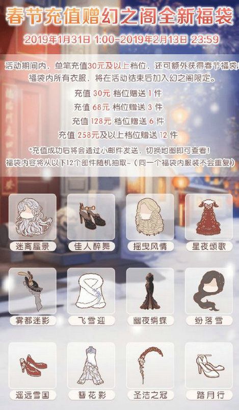 暖暖环游世界2019年春节活动