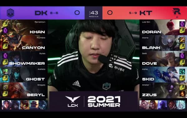 2021LCK夏季赛常规赛DK对战KT比赛回顾 DK2-0轻松战胜KT