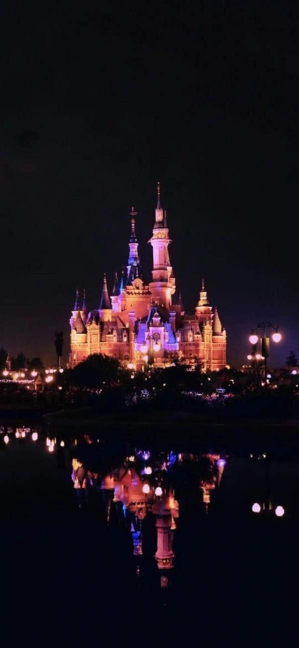 抖音迪士尼烟花背景图 抖音迪士尼城堡背景图夜晚