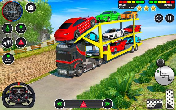疯狂的汽车运输卡车(Crazy Car Transport Truck Game)截图3