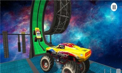 怪物卡车斜坡特技游戏