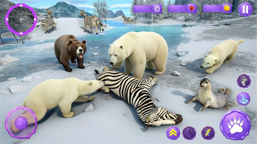 北极熊家庭模拟(Arctic Polar Bear Family Sim)截图2