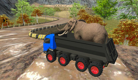 泥浆车运送动物