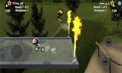 火柴人自行车骑手