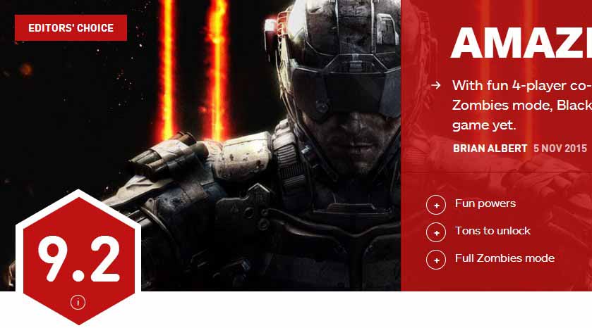 《使命召唤12：黑色行动3》IGN评测视频 突突突