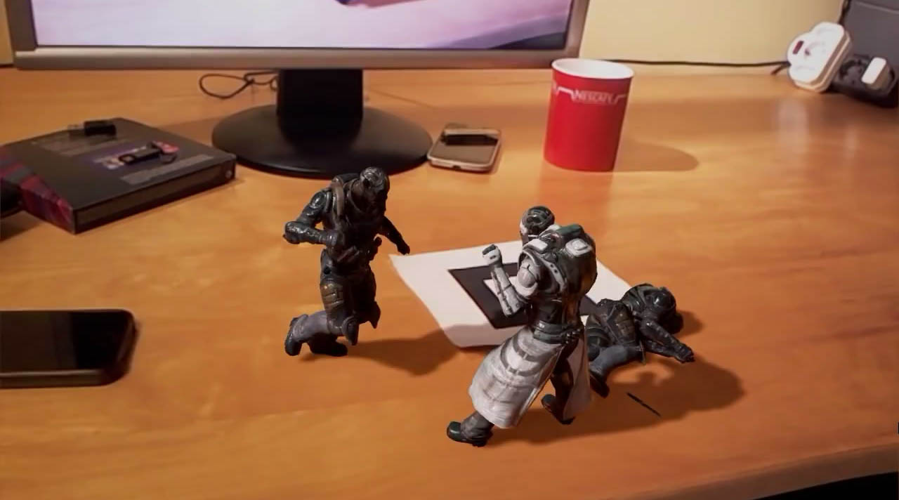 虚幻4增强现实显示技术演示 办公桌瞬间变成战场