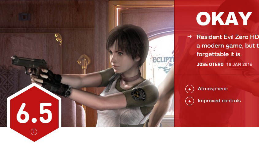 《生化危机0：HD重制版》IGN获评6.5分 至少及格了