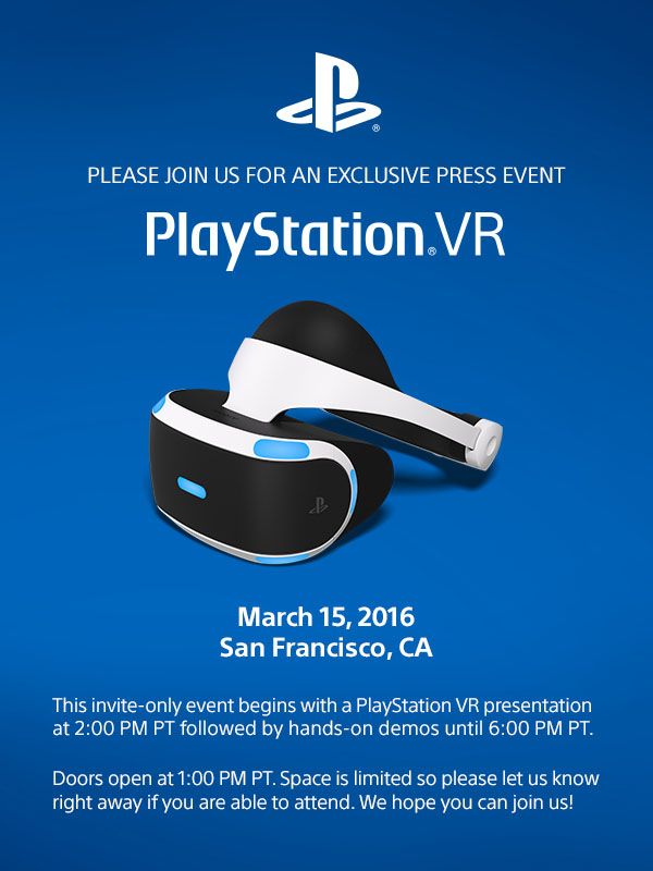 索尼PS VR发布会时间确认 届时将公布定价与发售日期