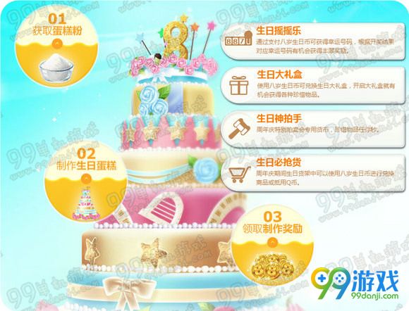 QQ炫舞生日大蛋糕每层奖励是什么 1-8层蛋糕奖励全览
