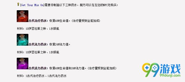 魔兽世界7.0新增炼金配方有哪些 炼金药水效果是配方什么