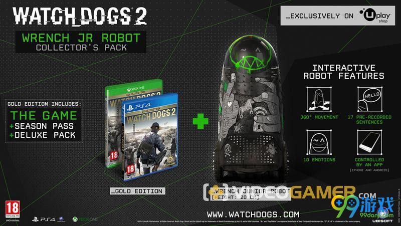 《看门狗2》全版本内容公布 UPLAY版还送机器人！