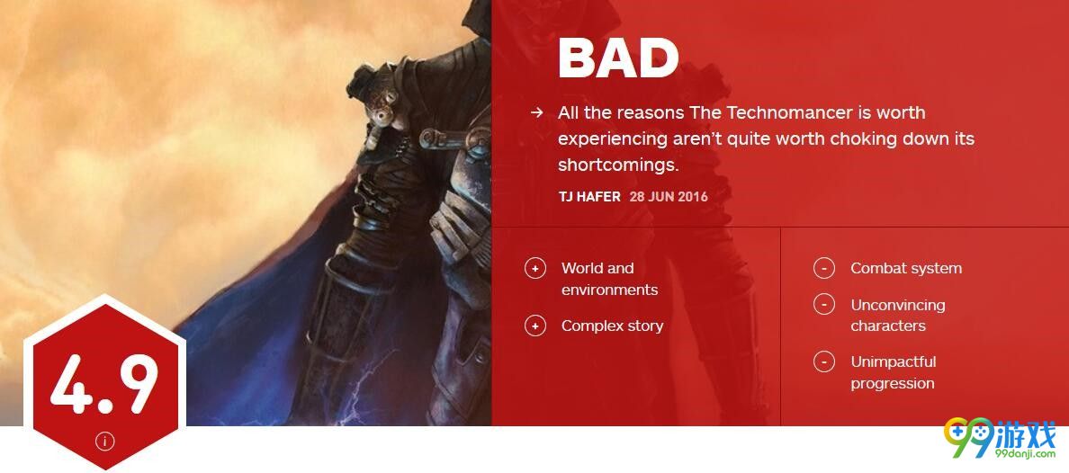 《机械巫师》IGN评分4.9分 杂糅各种RPG的劣质品