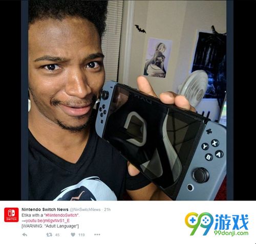 任天堂Nintendo Switch疑似偷跑 黑人哥们晒真机