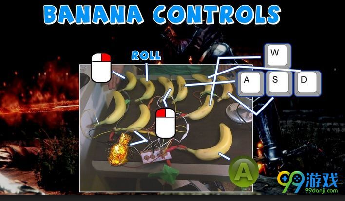 外国游戏主播大神用香蕉玩《黑暗之魂3》