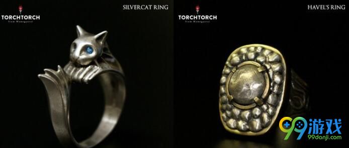 《黑暗之魂3》两款周边戒指发售 银猫和哈维尔戒指