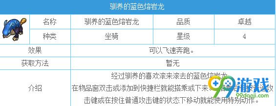 冒险岛2驯养的蓝色熔岩龙坐骑怎么获得 冒险岛2驯养的蓝色熔岩龙坐骑获得办法介绍