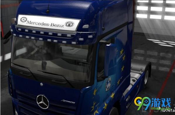 欧洲卡车模拟2v1.28梅赛德斯奔驰MPIV灯箱MODv1.0