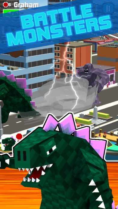 像素之城:怪兽大对决(Smashy City:Monster Battles)iOS版截图1