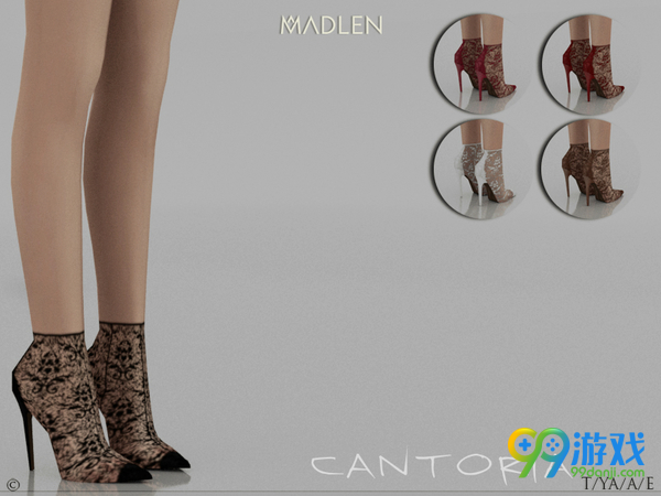 模拟人生4v1.31Cantoria女士刺绣镂空面尖头高跟鞋MOD