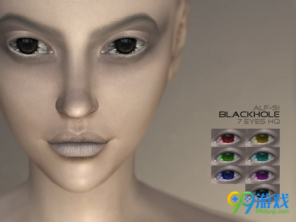 模拟人生4v1.31N11高清黑洞单色美瞳包MOD