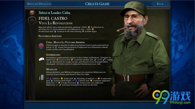 文明6:迭起兴衰卡斯特罗的古巴MOD