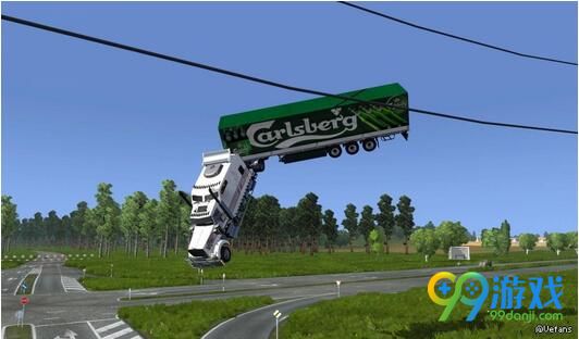 欧洲卡车模拟2v1.31x多人游戏卡车拖车无伤害mod