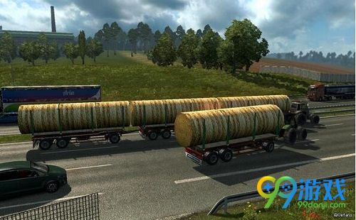 欧洲卡车模拟2v1.28可带三拖车拖拉机AIMOD