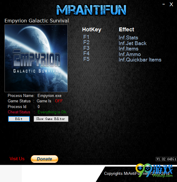 帝国霸业-银河生存v8.1.0 1738五项修改器MrAntiFun版