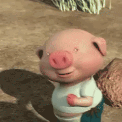 微信中小猪奔跑减肥的表情包无水印完整版 高清版