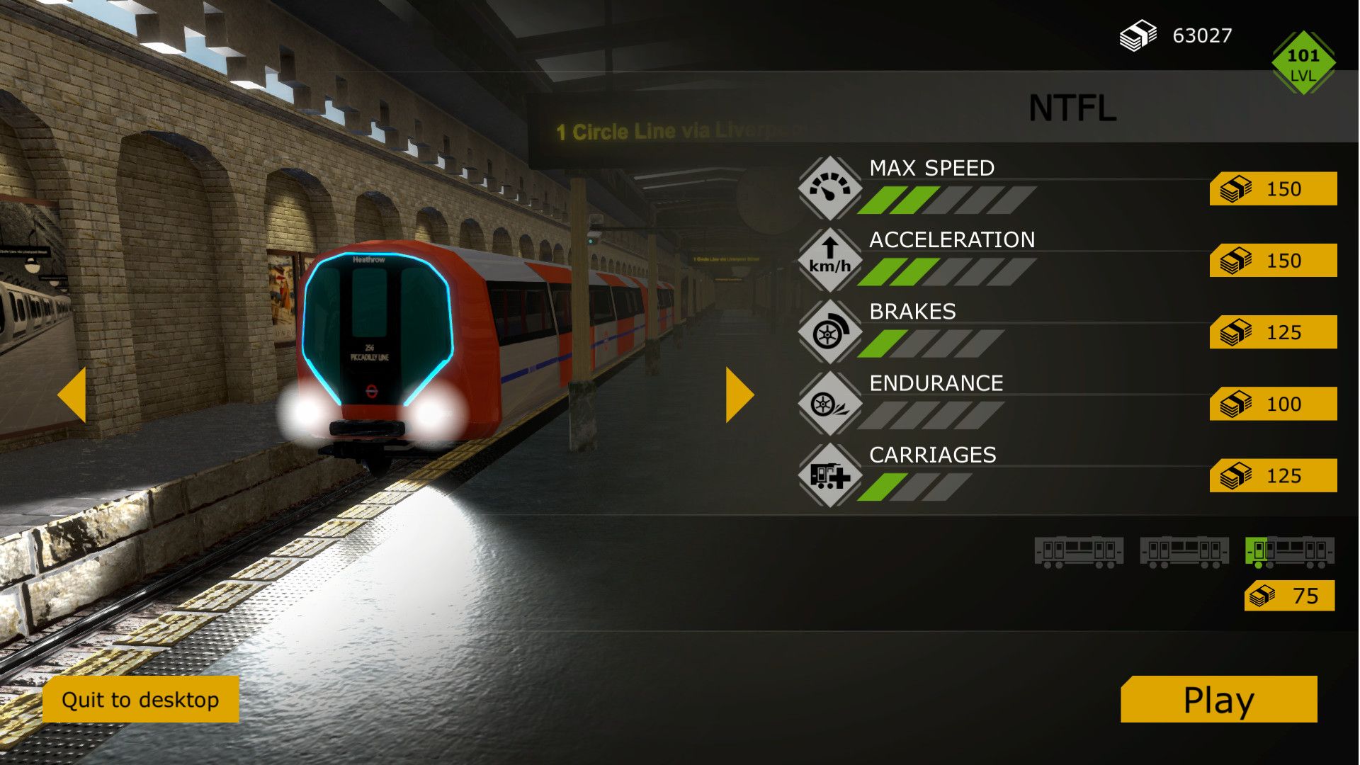 火车模拟器伦敦地铁截图