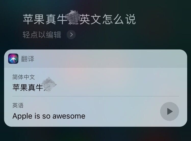 Siri现侮辱性翻译