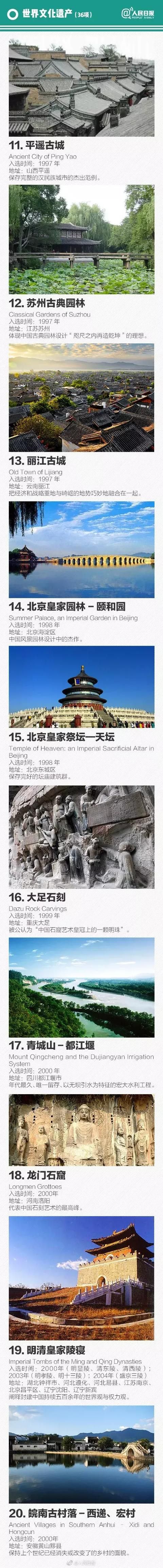 中国世界遗产名单