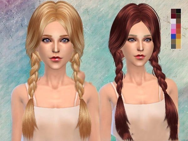 模拟人生4可爱的女性双麻花辫MOD