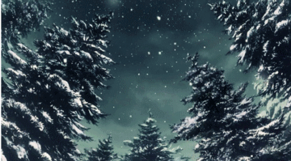 动漫雪景图片唯美二次元无水印