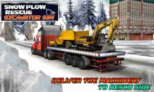 冬季雪救援挖掘机游戏截图3